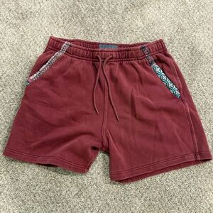 Abercrombie & Fitch Burgundy Patchwork Shorts